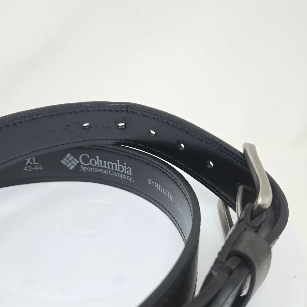 Columbia Mens Belt Black ‎ Synthetic Leather Size XL 42-44 Buckle